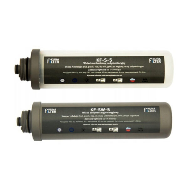 Kuna Filter wkłady KF-S-5 i KF-SW-5 na serwis półroczny Kuna Filter Comfort i Comfort Redox